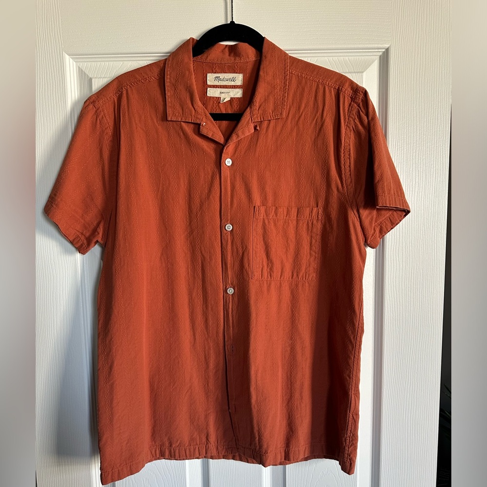 MADEWELL men’s button down with texture thread detail.